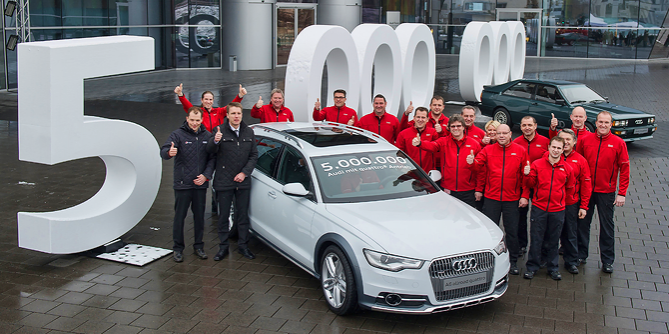 Audi quattro Reach 5 Millionth Car Production Milestone