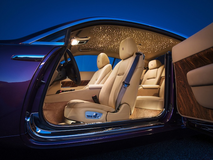 Rolls-Royce Wraith interior and ceiling stars